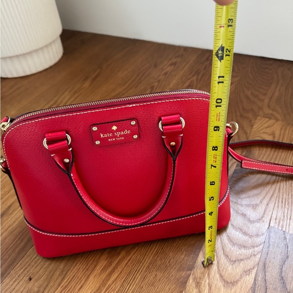 Kate Spade red purse with handles and crossbody strap-perfect for the holiday - Picture 4 of 15